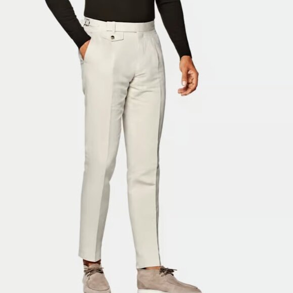 Tessile Sondrio Italian Tailored Suitsupply Pants Brentwood Size 48 Cream